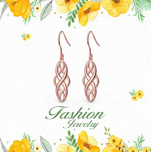 Earrings 925 Sterling Silver Polished Good Luck Irish for Girls