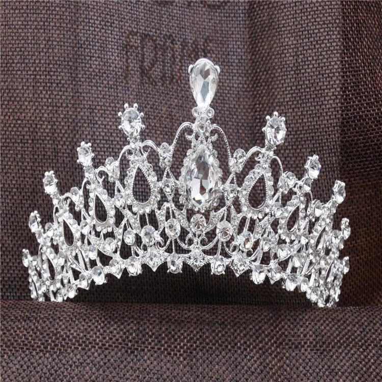 China Europa und die Vereinigten Staaten neue beliebte Brautschmuck Luxus Strass Krone Haarschmuck Hersteller
