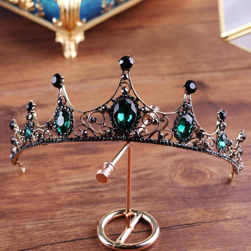 China Europäische und amerikanische Boutique High-End-handgemachte Vintage-Mode Krone Braut Haarschmuck Hersteller