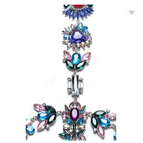 China Factory Price High Quality Colorful Crystal Vibrating Body Piercing Sexy Waist Chain Jewelry  Body Jewelry Hersteller