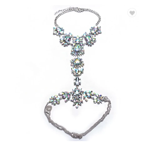 Factory Price High Quality Colorful Crystal Vibrating Body Piercing Sexy Waist Chain Jewelry  Body Jewelry