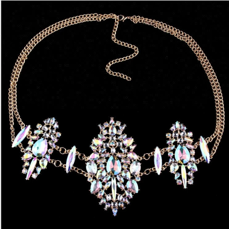 Factory direct sale beach sexy rhinestone body chain