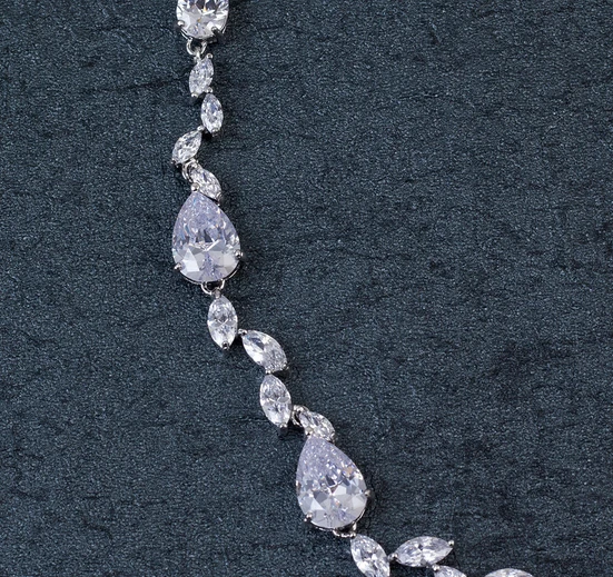 Fashion AAA CZ Zircon Necklace Earring Jewelry Sets for Women