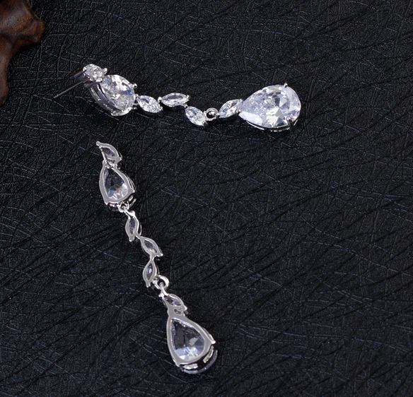 Fashion AAA CZ Zircon Necklace Earring Jewelry Sets for Women