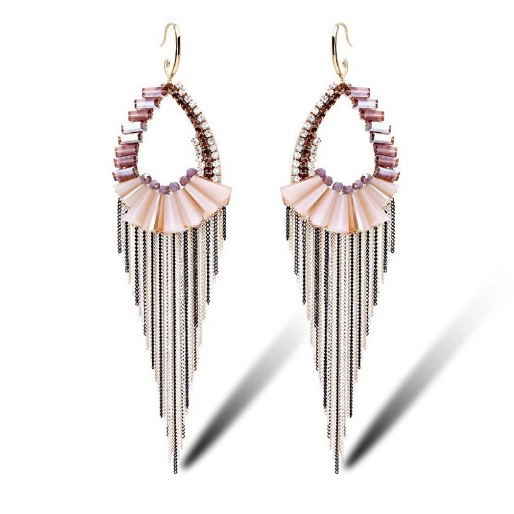 porcelana Moda China Bijoux encantadora dama Bohemia estilo fantástico borlas pendientes hechos a mano desgaste del partido joyería diseños proveedor china para mujeres fabricante