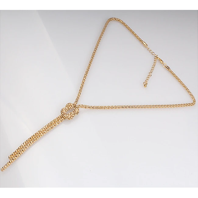 Fashion Gold Plated Corn Kette Halskette mit Metall Kette Großhandel Halskette