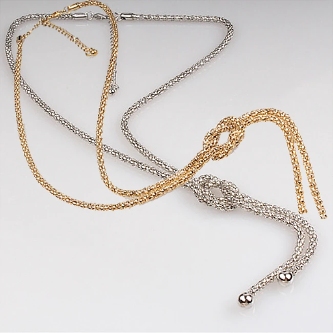 Fashion Gold Plated Corn Kette Halskette mit Metall Kette Großhandel Halskette