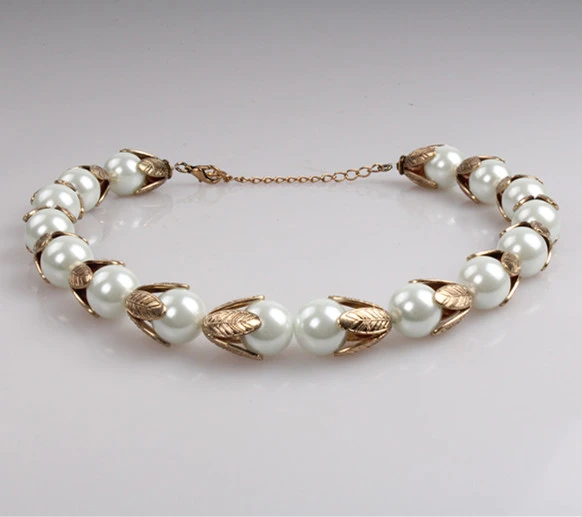 Fashion Jewellery Women Jewelry  Pearl Zinc Alloy Bead Necklace for  Birthday Anniversary Gifts