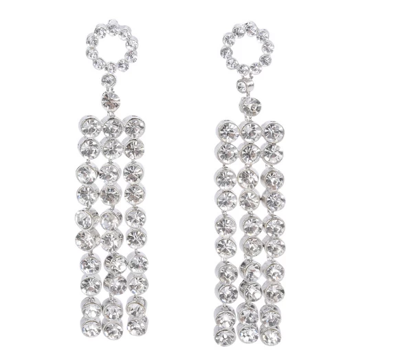 porcelana Fashion Jewelry Alloy Silver Plated Long Drop Earring Women Accessories 2018 wholesale Hot selling items fabricante