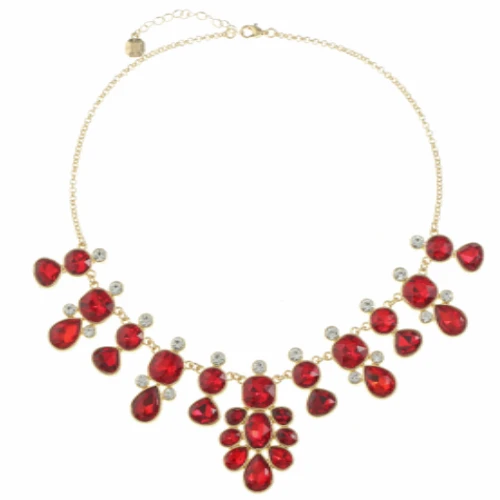 Fashion jewelry wholesale Blue Red Jewelry Multicolor Statement Necklace