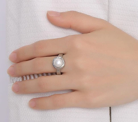 Fashion Jewelry Female Pearl Ring Manufacturer China