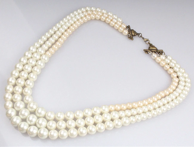 Fashion Latest Desig Pearl Necklace High Quality Strand  Birthday Anniversary Gifts for Women Mom Wife