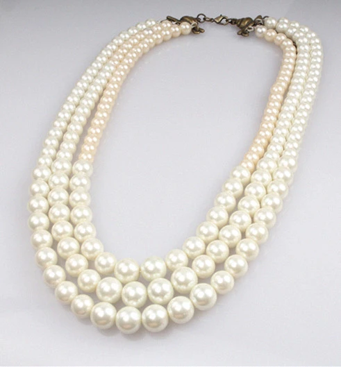 Fashion Latest Desig Pearl Necklace High Quality Strand  Birthday Anniversary Gifts for Women Mom Wife