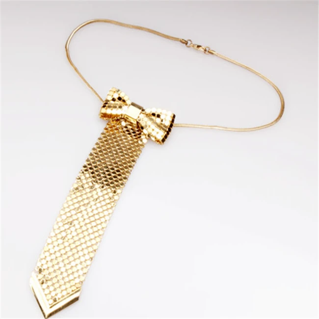 Fashion costume designs fashion jewelry men tie chains necklace with gold silver plated