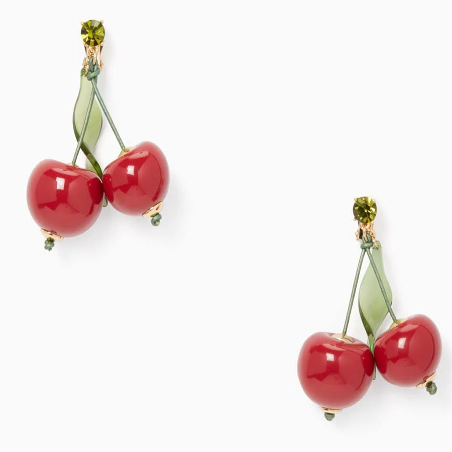 Fashion costume jewelry beautiful wholesale manufacturer Cherry necklace earrring set