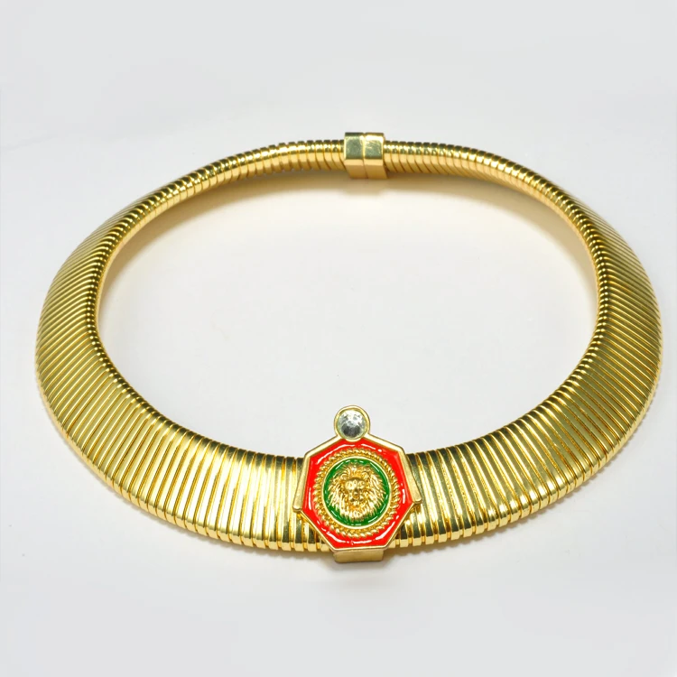 Moda elastico oche ruggito catena collana con metallo regolabile Accessori in lega gioielli fornitore