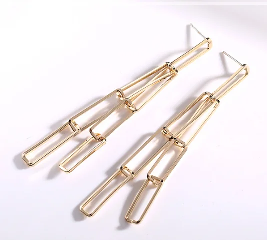 Fashionable Stainless Steel Earrings with 925 Silver Long Stud Earrings Manufacturer