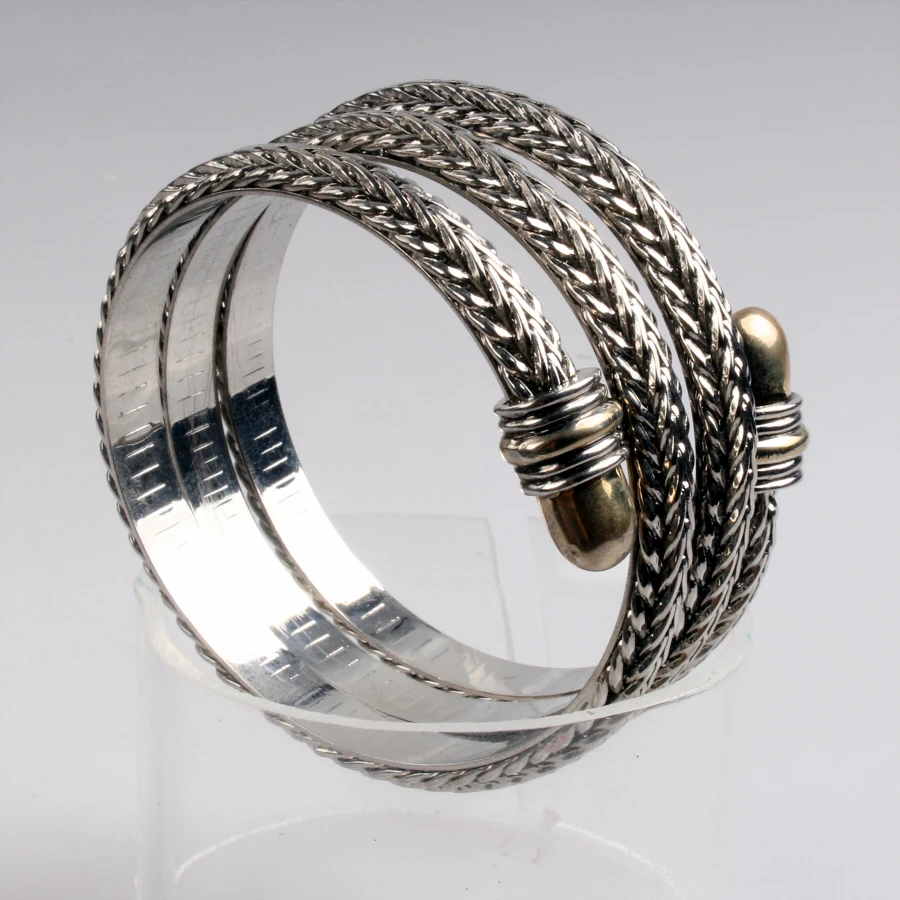 Good Quality Wholesale Affordable Women Bracelet Rhodium Plated Special Metal Chain Bangle Fashion bangle USA