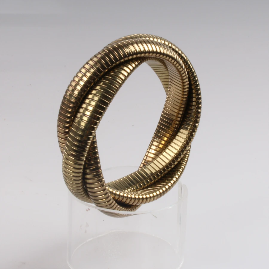 Goose roar chain elasticity weave bangle supplier china, Fashion bangle USA, 18k gold plated charm classic style bracelet manufacturer wholesale