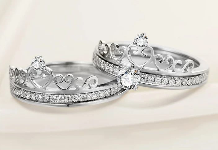 High Polish 18k gold crown ring supplier in China