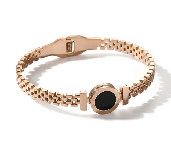 High Quality 18K Rose Gold Titanium Steel Bracelet Manufacturer in China