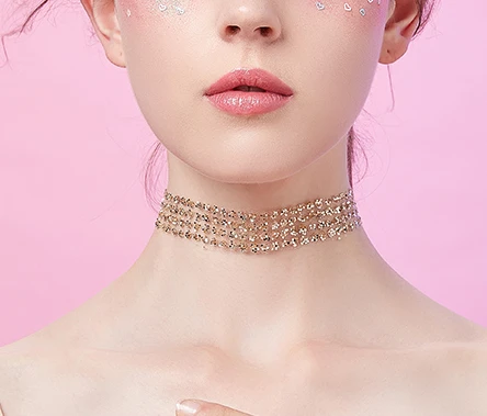 High Quality 2018 Fashion Zinc Alloy Gemstone Necklace Manufacturer in China