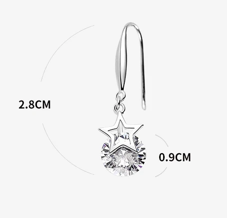 High Quality Start Shape 925 Sterling Silver Stud Earring Supplier in China