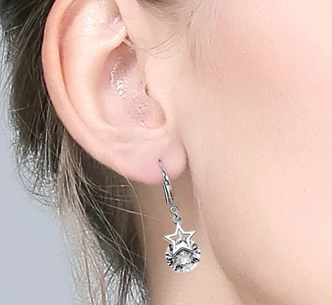 High Quality Start Shape 925 Sterling Silver Stud Earring Supplier in China