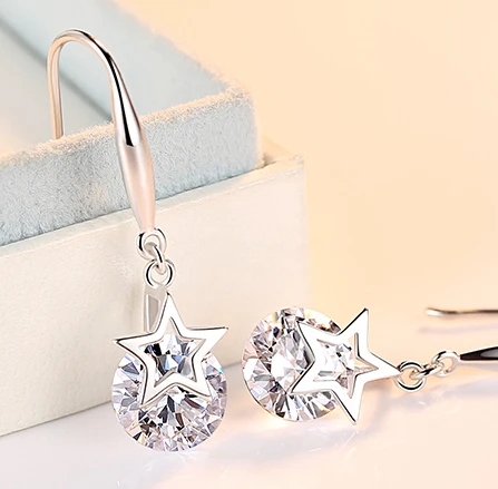 High Quality Start Shape 925 Sterling Silver Stud Earring Supplier in China