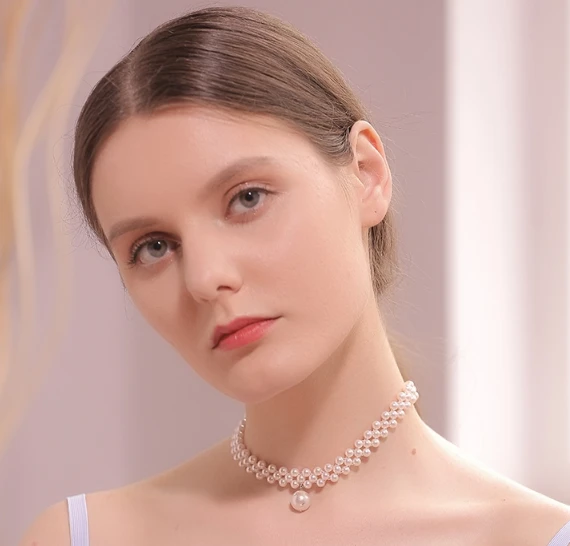 High Quality Supplier Artificial Pearls Short Necklace Manufacturer in China