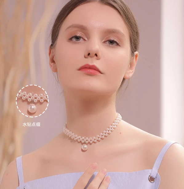 High Quality Supplier Artificial Pearls Short Necklace Manufacturer in China