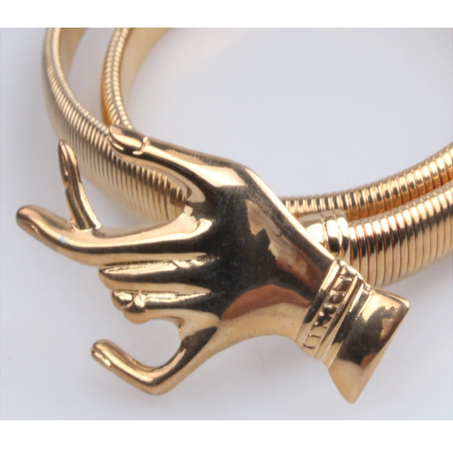 الساخنة بيع لطيفه تصميم سلسله المراه حزام نحيل الخصر المعدنية الحزام الذهب ارتفع سيده أزياء المعادن الاحزمه مرنه