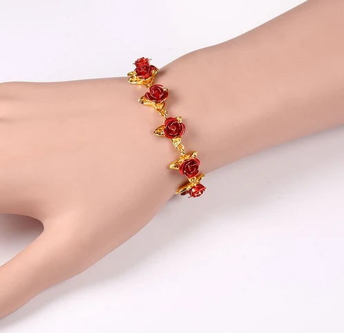 Jewelry Personalized Bracelet Copper Jewelry Dozen Rose Bracelet for Woman