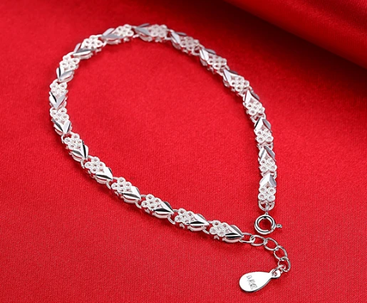 Jewelry cz sterling siver bracelet bangle for beautiful girl