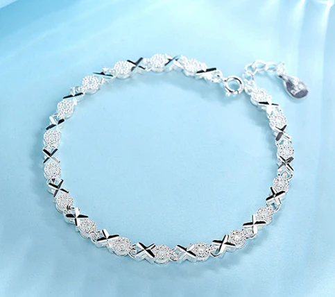 Jewelry cz sterling siver bracelet bangle for beautiful girl
