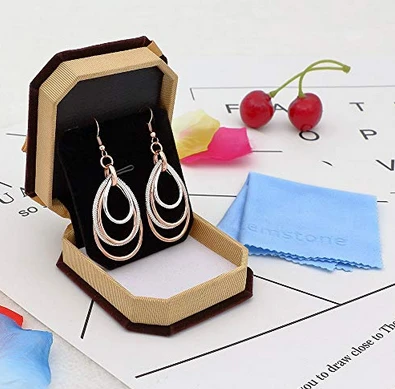 Kemstone Elegant Rose Gold/Silver Two Tone Multilayer Dangle Earrings Accessory for Woman