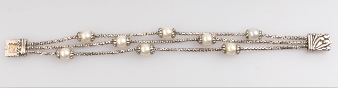Lady Fashion Accessories Alloy Pearl Bangle Bracelet Wholesale Fashion Jewelry OEM Factory