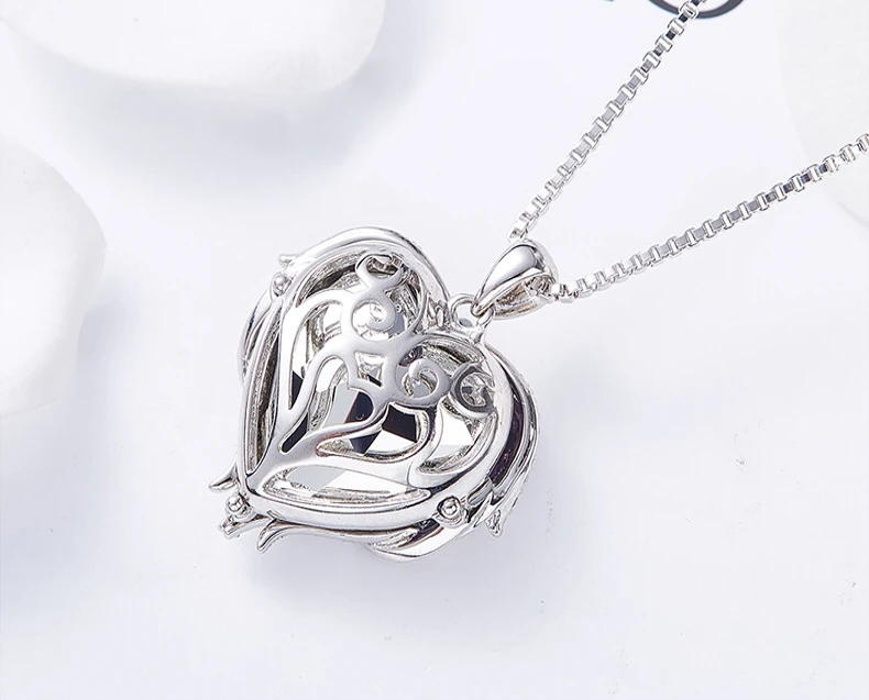 Los últimos modelos de explosión de la joyería de la manera femenina océano corazón púrpura diamante Austria colgante de cristal suéter collar