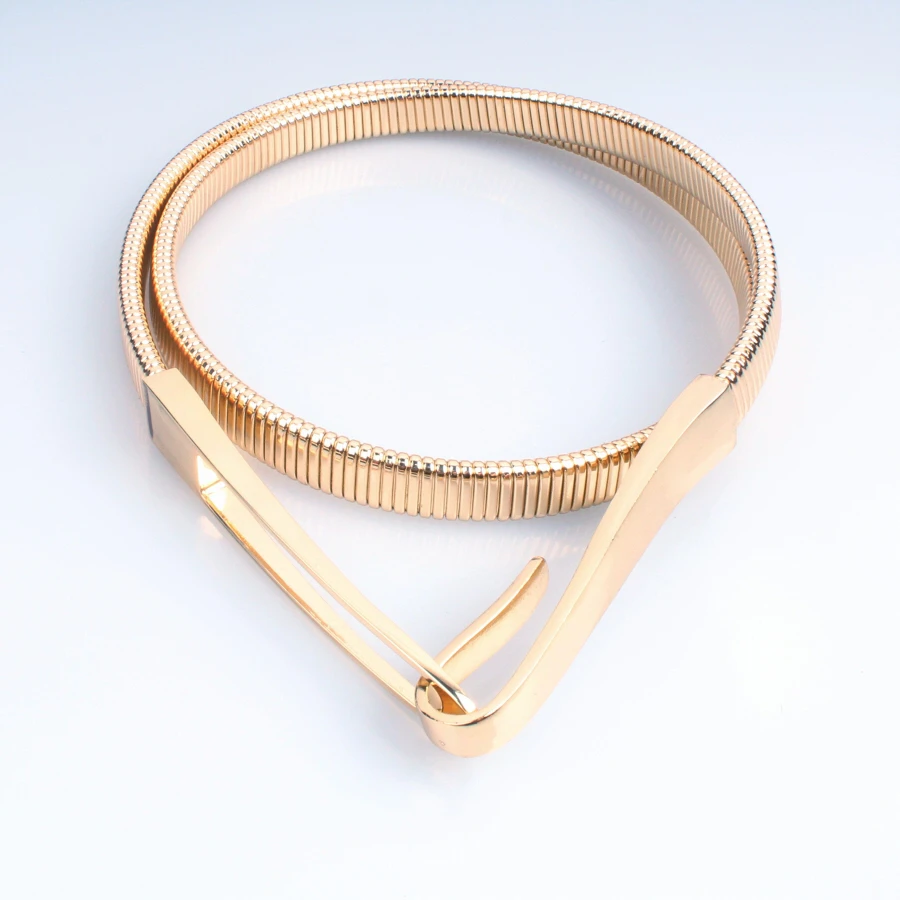 New Fashion metal elastic  goose throat chain belt for lady , Custom belt making supplier