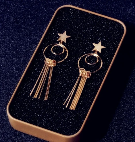 Low MOQ Fashion Alloy Long Tassel Drop Earrings Wholesale