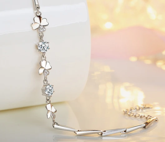 Low MOQ Woman 925 Silver Gemstone Bracelet Supplier from China