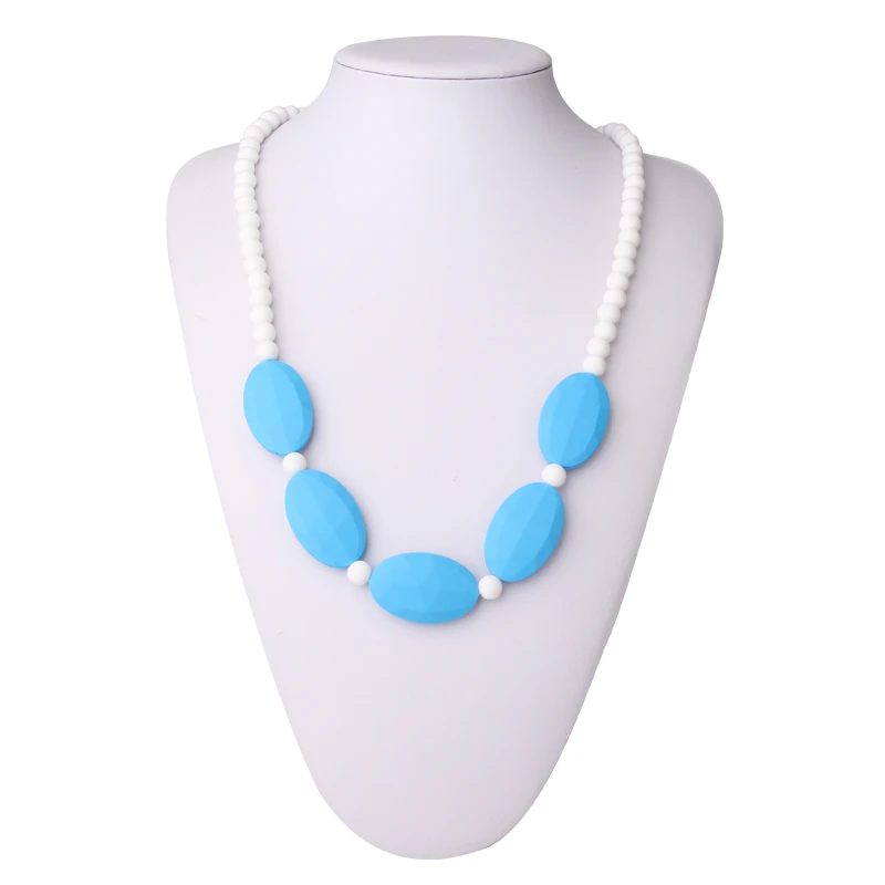 Necklaces With Beads FDA Silicone Custom Promotion Women Charm Pendant Necklace as Gift