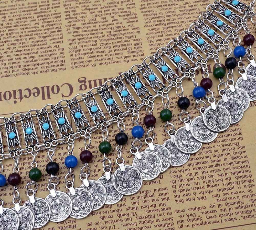 New Fashion Belly Chain Coin Tassel Silver Plated Waist Dance Body Chain Jewelry