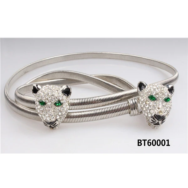 تصنيع المواد المستنفدة للأوزون مخصص الموضة نمط جديد سلسله معدنيه حزام مرن حزام للمراه تمتد المعادن الذهب الحزام