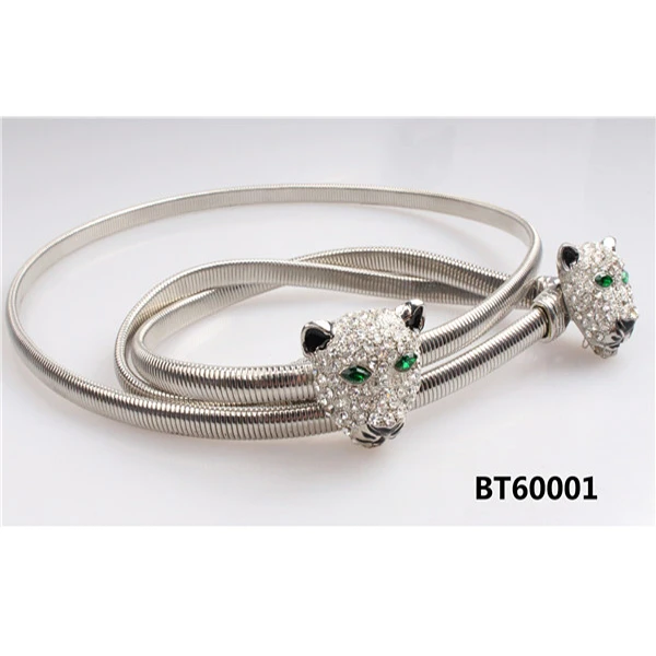 تصنيع المواد المستنفدة للأوزون مخصص الموضة نمط جديد سلسله معدنيه حزام مرن حزام للمراه تمتد المعادن الذهب الحزام