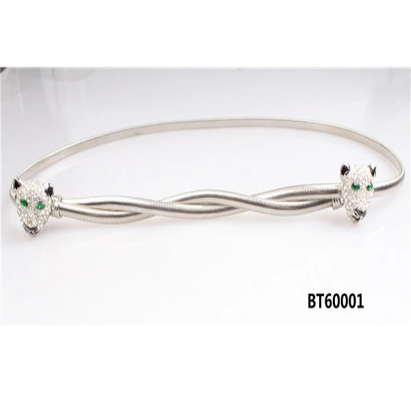 تصنيع المواد المستنفدة للأوزون مخصص الموضة نمط جديد سلسله معدنيه حزام مرن حزام للمراه تمتد المعادن الذهب الحزام