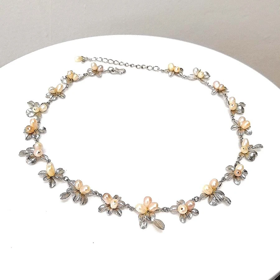 完美叶珍珠项链样式珍贵魅力项链制造商在中国