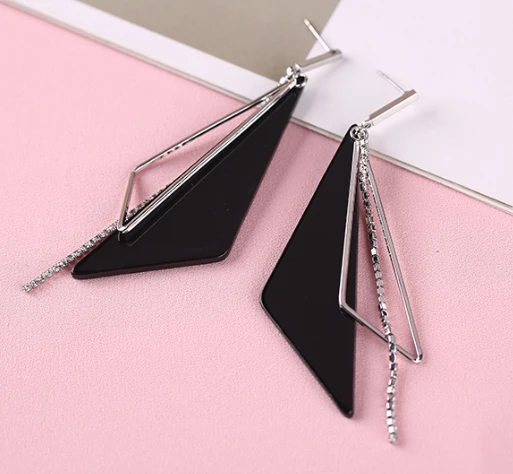 Professional Manufacturer Personal Korean Style Rhomboid Earrings for Woman