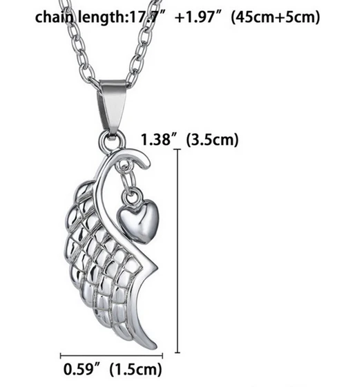 Simple Gold Silver Angel Wings Jewelry Imitation Stainless Steel Alloy Lover Gifts Couple Choker Necklace Manufacturer