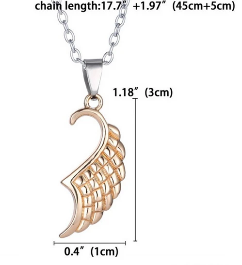 Simple Gold Silver Angel Wings Jewelry Imitation Stainless Steel Alloy Lover Gifts Couple Choker Necklace Manufacturer